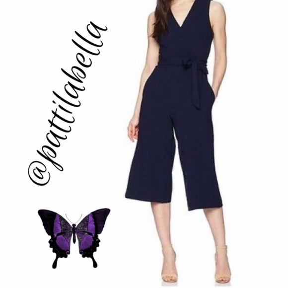 Sandra Darren Cropped Jumpsuit NWT - Picture 3 of 7